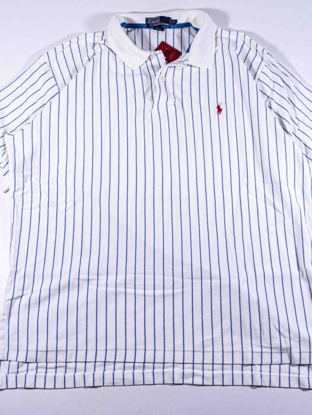 Polo Ralph Lauren Striped Pony Polo Shirt Vintage 90s Mens XL Short Sleeve Prep